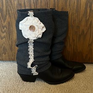 Set of decorative boot toppers (boots not included)